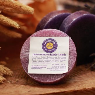 ESPONJA DE BAÑO CON GEL DE LAVANDA